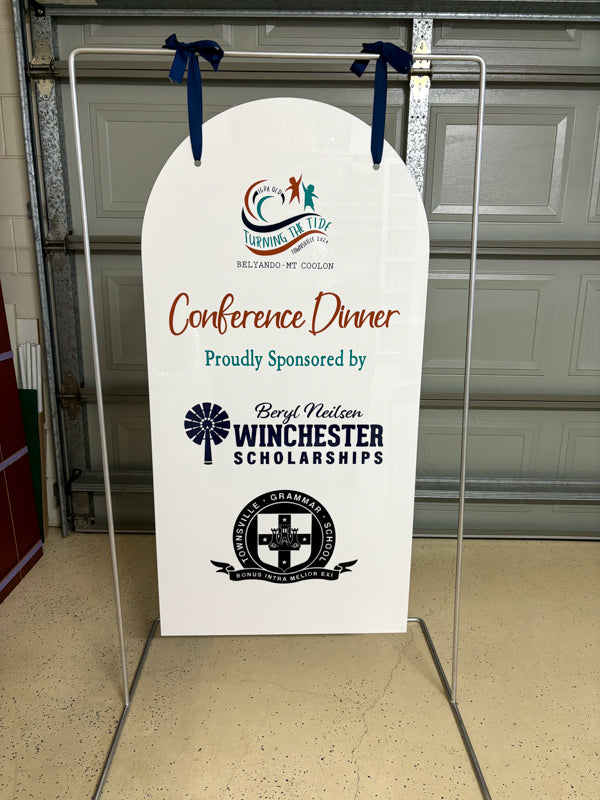 Acrylic Hanging Arch Hire Sign