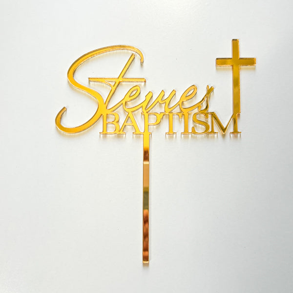 Mirror Acrylic Cake Topper