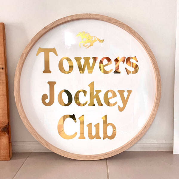 Framed Acrylic Round Hire Sign