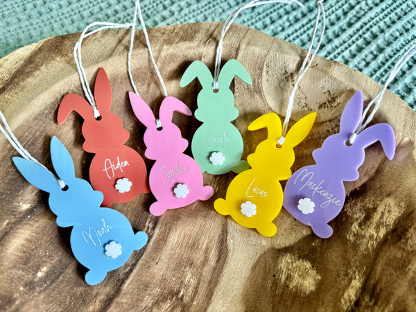 Acrylic Easter Bunny Swing Tags