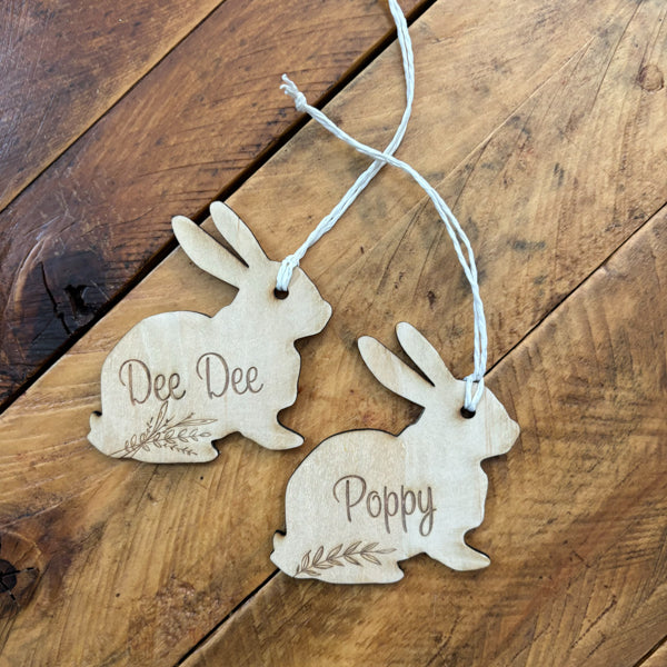 Timber Easter Bunny Swing Tags