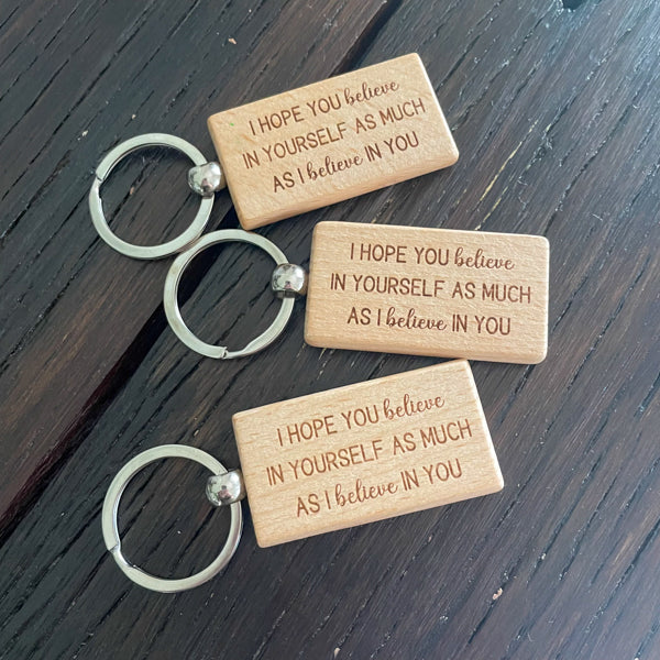Timber Rectangular Key Ring