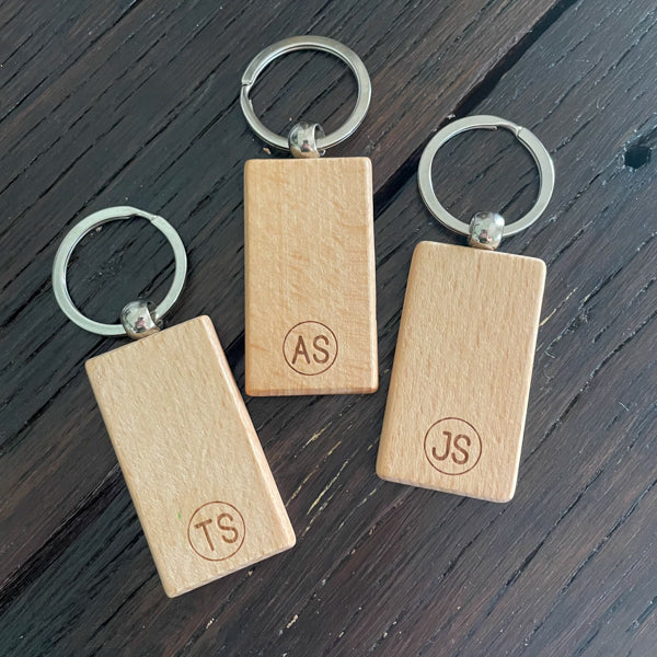 Timber Rectangular Key Ring