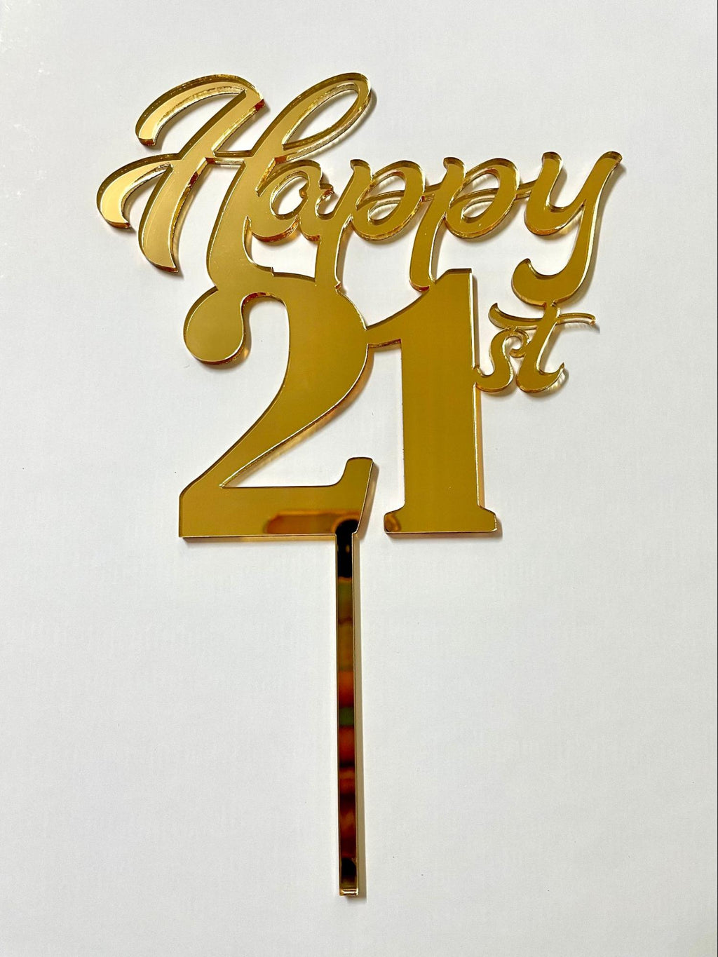 Mirror Acrylic Cake Topper
