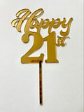Mirror Acrylic Cake Topper